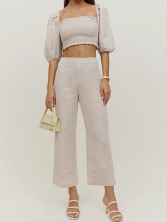 Reformation Pants - Reformation Scarlett Linen Two Piece Set